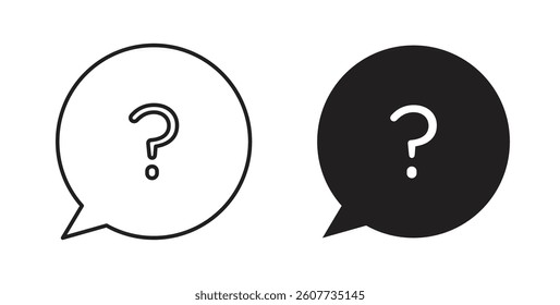 Question icons vectors graphic designs