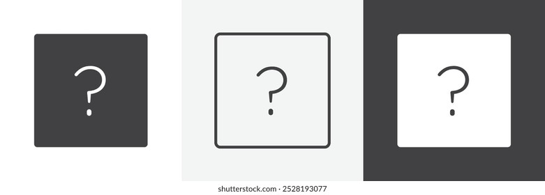 Icono de la pregunta. Ilustración vectorial lineal plana moderna de moda sobre fondo blanco.