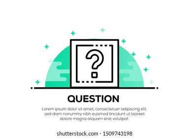 QUESTION AND ILLUSTRATION ICON CONCEPT
