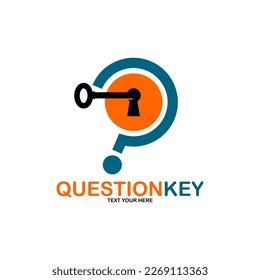 Question key logo vector design. Suitable for business, technology, question mark, and education