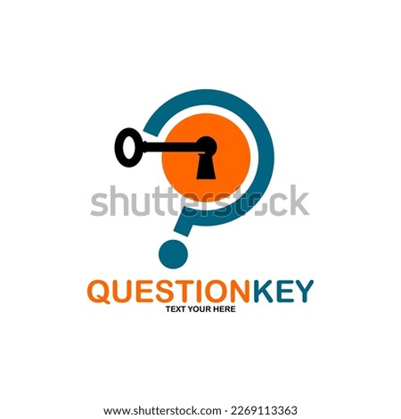 Question key logo vector design. Suitable for business, technology, question mark, and education