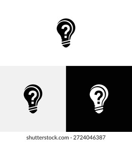 Frage und Lampe Logo, Vektorgrafik