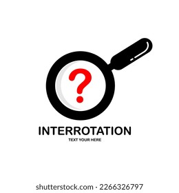 Question lens logo vector design. Suitable for business, criminal, question mark and education