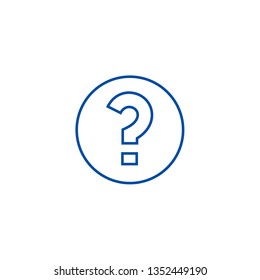 Question line icon concept. Question flat  vector symbol, sign, outline illustration.