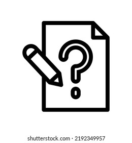 question line icon illustration vector graphic