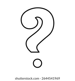Question Line Icon. Question Mark, Thinking, Asking, Answer, Help Editable Stroke Vector Illustration