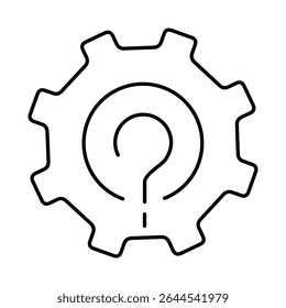 Question Line Icon. Question Mark, Thinking, Asking, Answer, Help Editable Stroke Vector Illustration