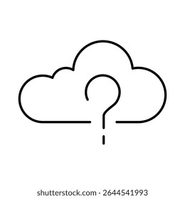 Question Line Icon. Question Mark, Thinking, Asking, Answer, Help Editable Stroke Vector Illustration