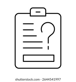 Question Line Icon. Question Mark, Thinking, Asking, Answer, Help Editable Stroke Vector Illustration