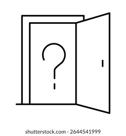 Question Line Icon. Question Mark, Thinking, Asking, Answer, Help Editable Stroke Vector Illustration