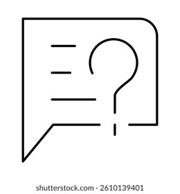 Question Line Icon. Startup, Success, Growth Editable Stroke Vector Illustration