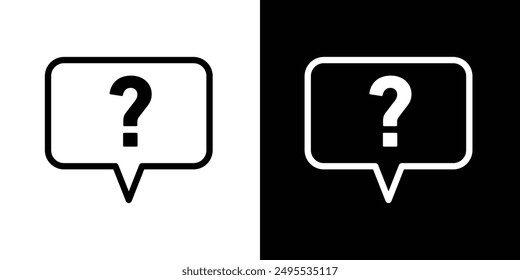 Vektorillustration des Fragezeilensymbols festgelegt.