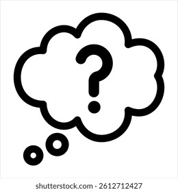 Question Line Icon Vector Illustration