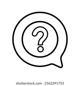 Question Line Icon vector ilustration