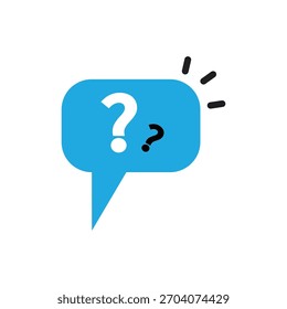 ícone do logotipo de pergunta ilustração plana