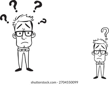 question man with black color