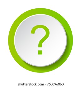 Question mark - 3d icon. Vector.
