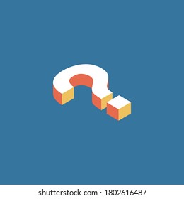 Question mark 3d isometric abstract.
