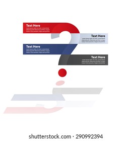 Question Mark With 4 Options / Decision Making - Vector Infographic