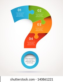 Question mark abstract background design and infographics