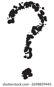Question mark. Abstract textures signs