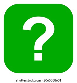 Question mark and app icon on white