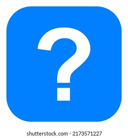 Question mark and app icon on white