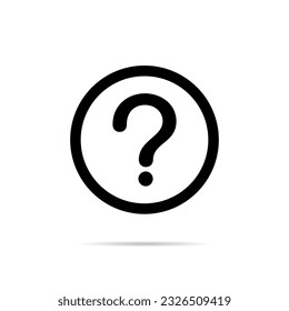 Question mark, ask, customer support icon vector isolated on circle line