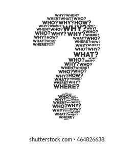 Black Question Mark Question Words Search Stock Vector (Royalty Free ...