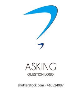 Question mark of asking abstract vector and logo design or template punctuation business icon of company identity symbol concept