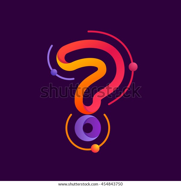 Question Mark Atoms Orbits Bright Color Stock Vector (Royalty Free ...