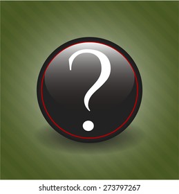 Question mark black badge