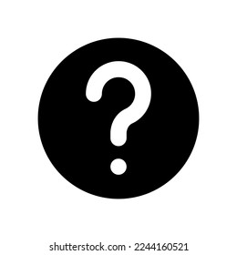 Icono de interrogación de glifo negro ui. Identificar dispositivo desconocido. Apoyo. Corregir problema. Diseño de interfaz de usuario. Símbolo de silueta en el espacio blanco. Pictograma sólido para web, móvil. Ilustración vectorial aislada