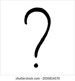 Question Mark Black White Illustration Isolated Stock Vector (Royalty ...