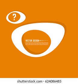 Question mark blank template. FAQ sign icon. Empty vector textbox.
