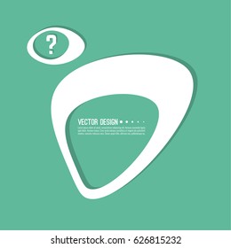 Question mark blank template. FAQ sign icon. Empty vector textbox.