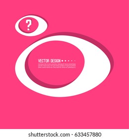 Question mark blank template. FAQ sign icon. Empty vector textbox.