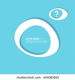 Question mark blank template. FAQ sign icon. Empty vector textbox.