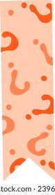 Question Mark Bookmark Stripe Vector Illustration