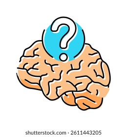 question mark brainstorm color icon vector. question mark brainstorm sign. isolated symbol illustration