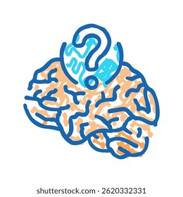 question mark brainstorm doodle icon sketch vector. question mark brainstorm sign. isolated symbol illustration