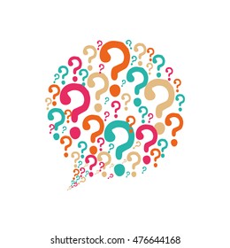 question mark bubble ask symbol problem icon. Isolated and flat illustration. Vector graphic