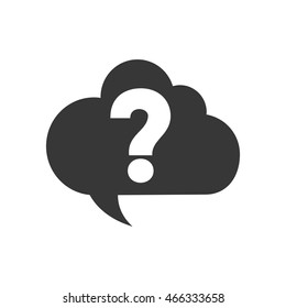 question mark bubble ask why icon. Isolated and flat illustration. Vector graphic