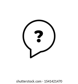 question mark bubble chat Icon Vector Logo Template 