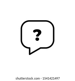 question mark bubble chat Icon Vector Logo Template 