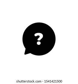 Question Mark Bubble Chat Icon Vector Logo Template 