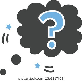 Imagen del icono de marca de interrogación Bubble. Adecuado para aplicaciones móviles.