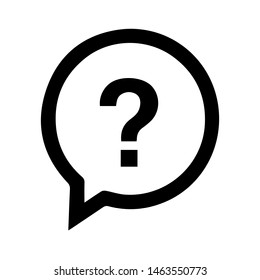 Question Mark in Bubble Icon Vector