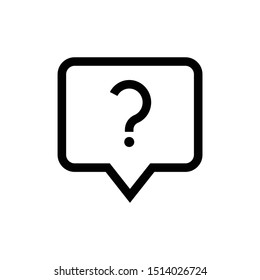 Question Mark in Bubble Icon Vector