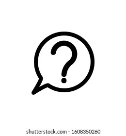 Question Mark in Bubble Icon Vector
